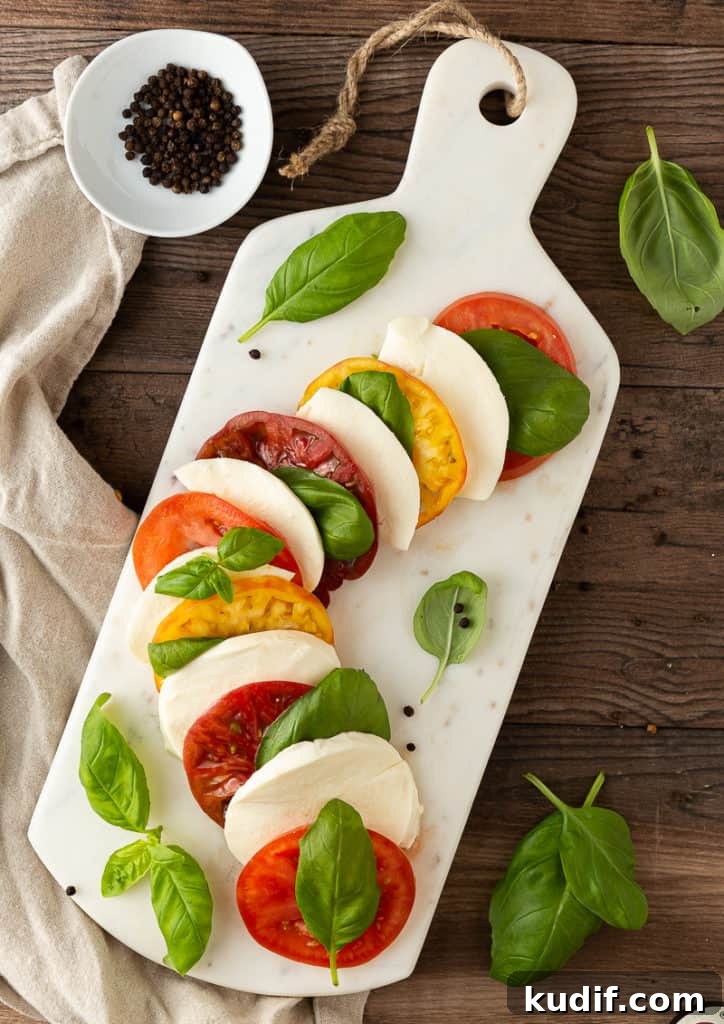 Caprese Salad with Balsamic Glaze: Fresh Tomato, Mozzarella & Basil 4 how to make caprese salad