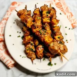 Pineapple Lime Chicken Kebabs