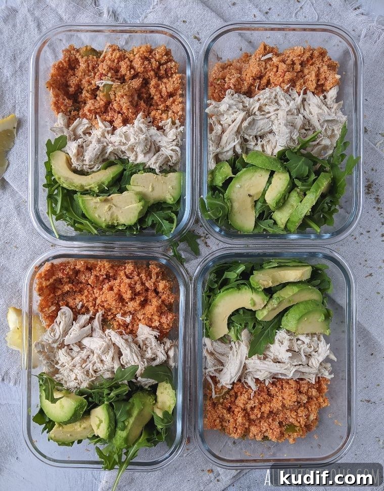 21 Macro-Friendly Meal Prep Ideas Under 500 Calories 9 Mexican Meal Prep Bowls With Cauliflower Rice