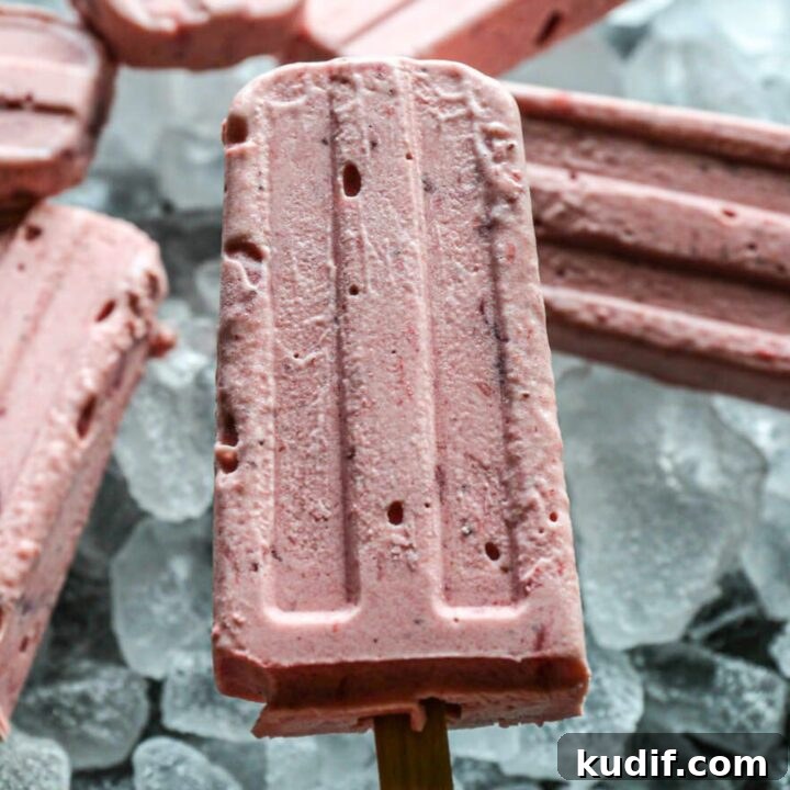 Homemade Strawberry Banana Popsicles