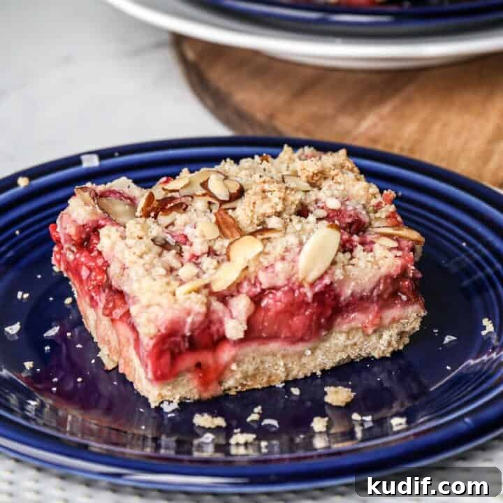 Gluten Free Strawberry Rhubarb Bars