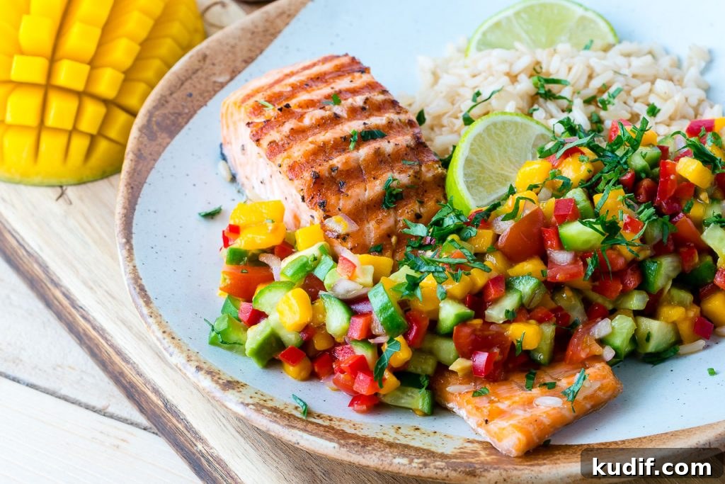 Grilled Lime Salmon and Salsa recipe