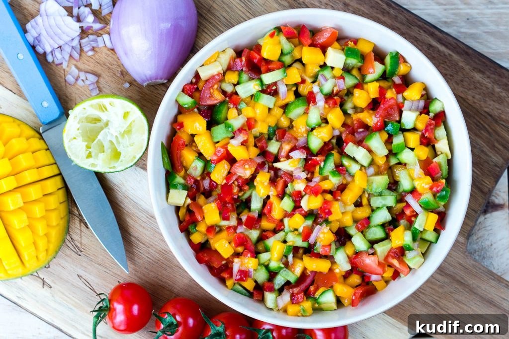 Grilled Lime Salmon with Avocado Mango Salsa — Quick & Flavorful 5 Mango Salsa Recipe