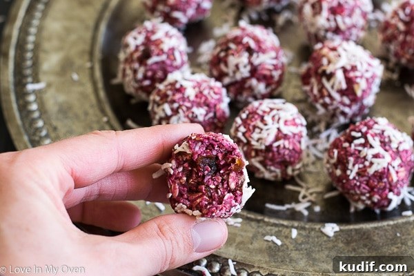 raspberry coconut bites