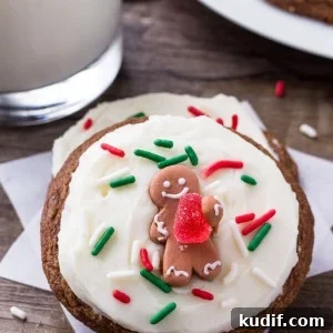 These easy gingerbread cookies are soft, chewy & perfect for the holidays.