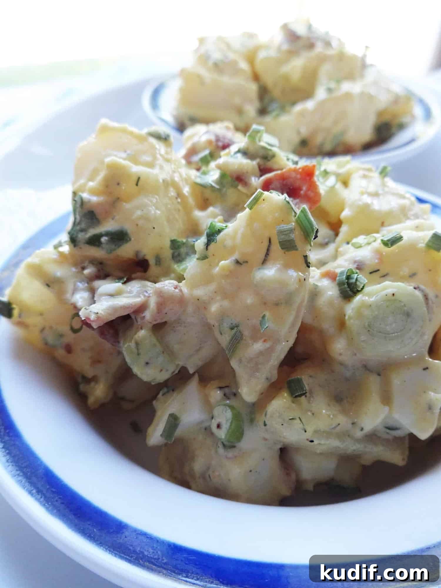 Creamy Bacon Potato Salad Recipe with Tangy Mustard Dressing 2 Simple Potato Salad with Bacon