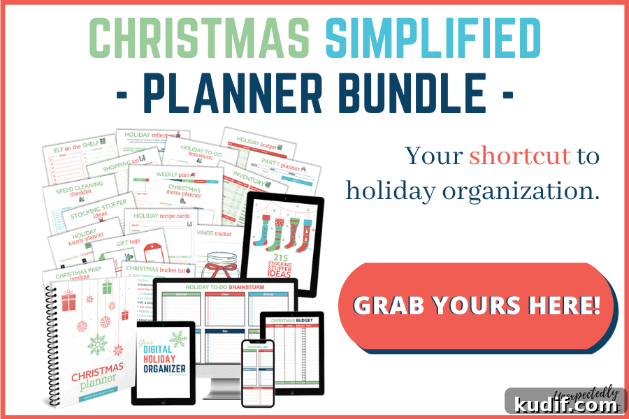 Printable Christmas Wish List Template – Free Download 3 Christmas planner bundle mockup