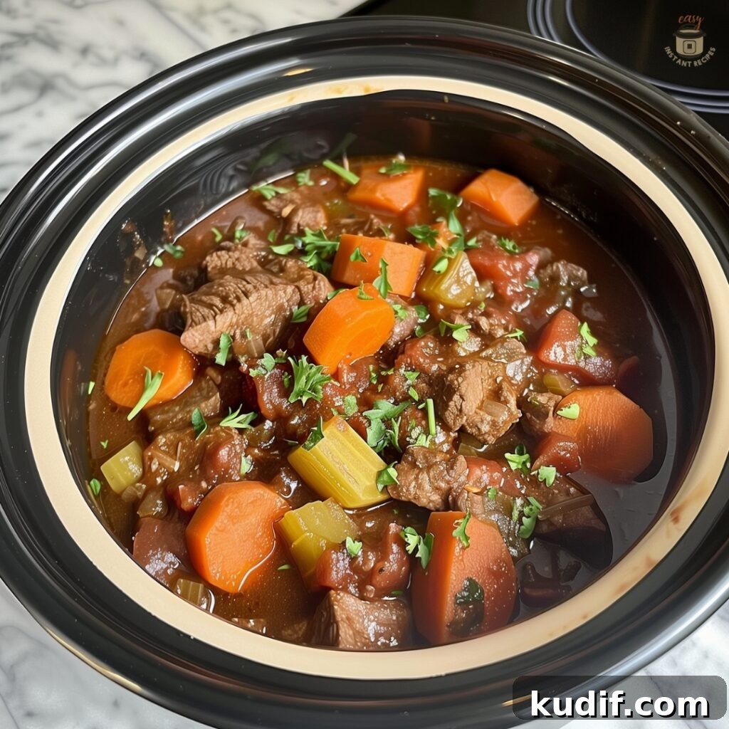 Slow-Cooker 5-Ingredient Beef Stew: Classic Comfort Recipe 2 Easy Slow Cooker Beef Stew Recipe | Hearty Winter Comfort Food