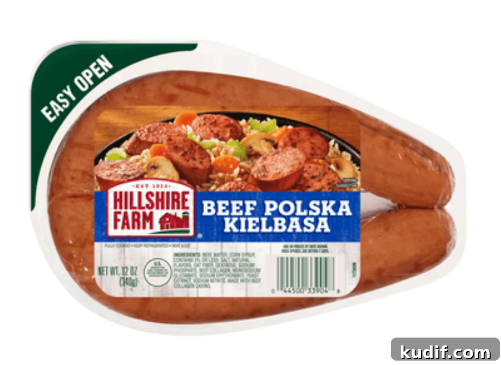 Old-Fashioned Cabbage Soup Recipe — Classic Comfort in 30 Minutes 3 My favorite sausage- Hillshire Farm Beef Polska Kielbasas