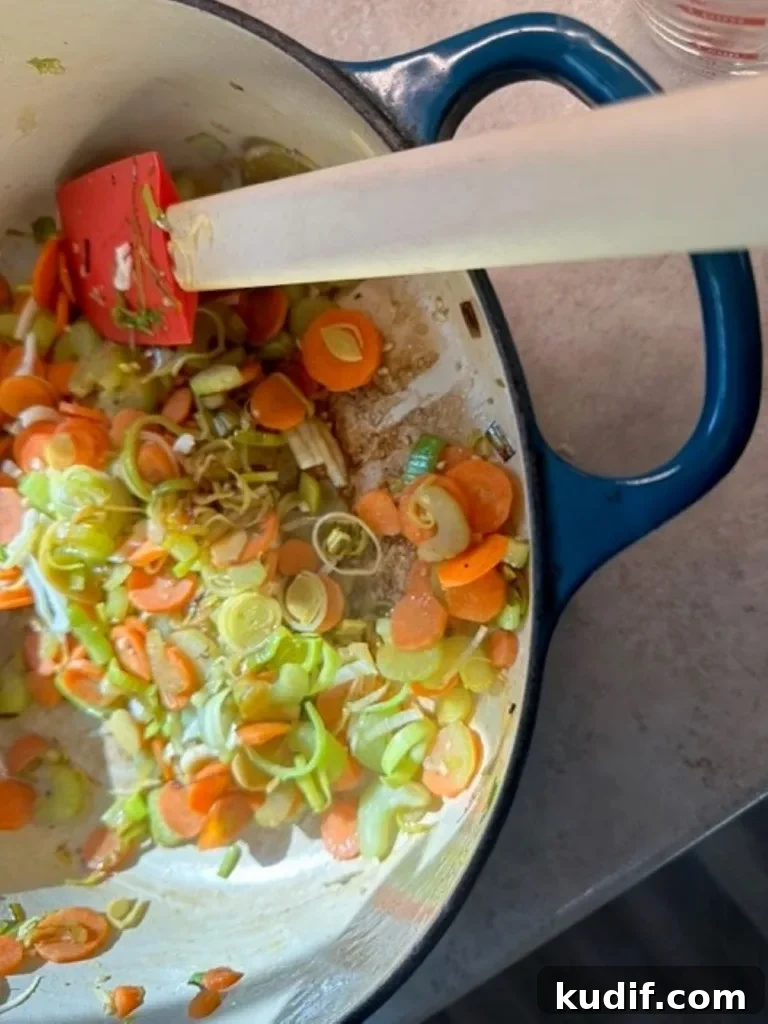 Old-Fashioned Cabbage Soup Recipe — Classic Comfort in 30 Minutes 7 combining ingredients in my LeCrueset Dutch oven