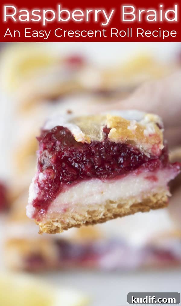 Raspberry Crescent Danish: Flaky Pastry Recipe for Brunch 22 raspberry cream cheese braid
