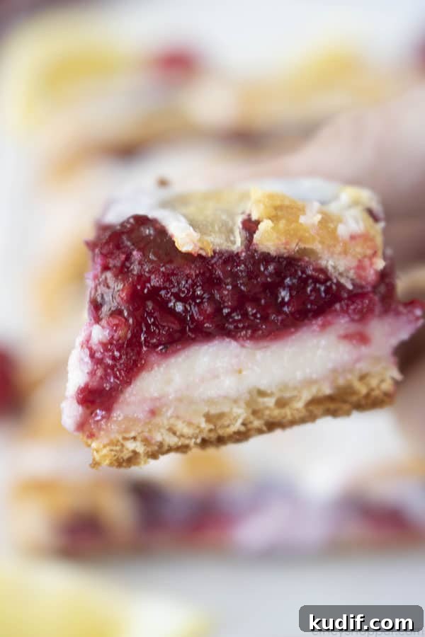 Raspberry Crescent Danish: Flaky Pastry Recipe for Brunch 6 bite of raspberry cream cheese danish pastry