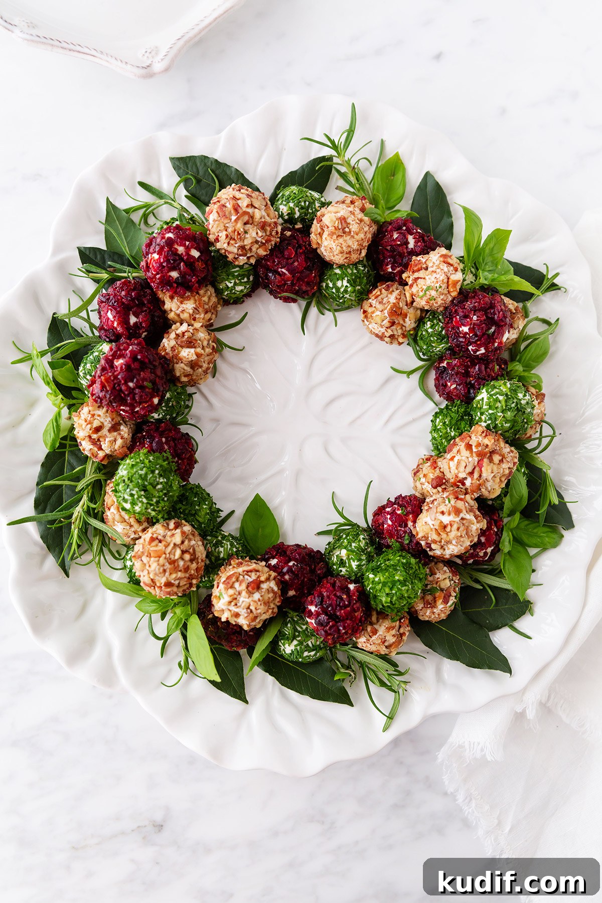 Festive Christmas Cheese Ball Wreath Recipe for Holiday Parties 2 Christmas Cheese Ball Wreath