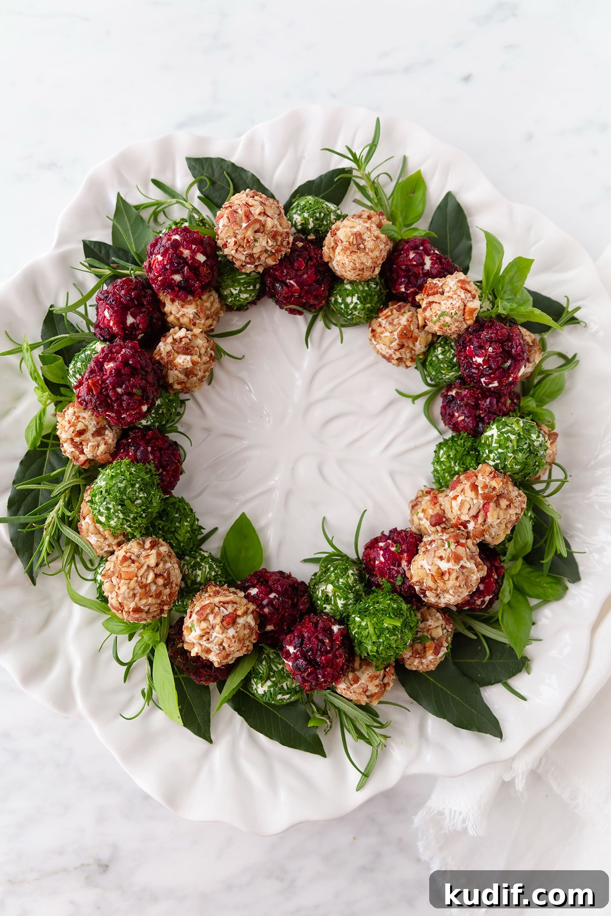 Festive Christmas Cheese Ball Wreath Recipe for Holiday Parties 5 Cheese Ball Wreath Appetizer