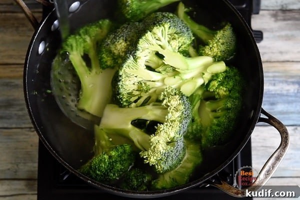 Blanching broccoli