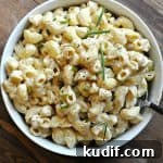 Finished mac and cheese