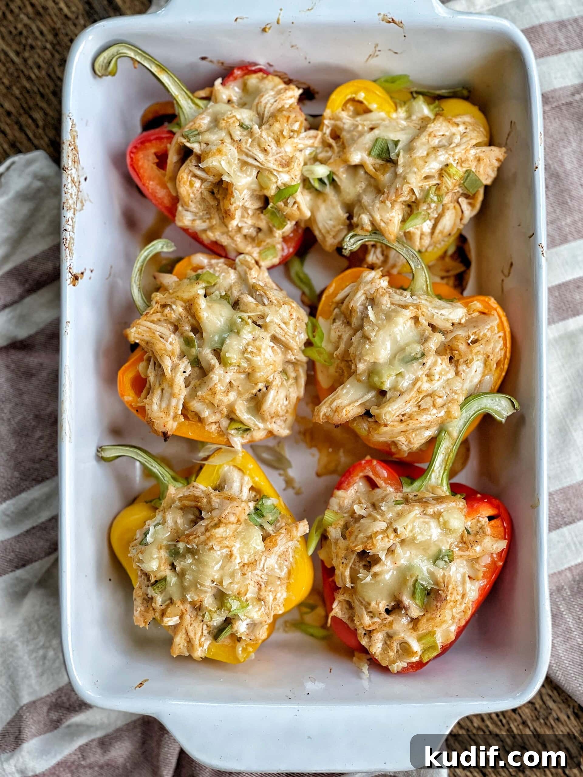 Creamy Chicken-Stuffed Peppers with Melted Cheese 11 stuffed peppers