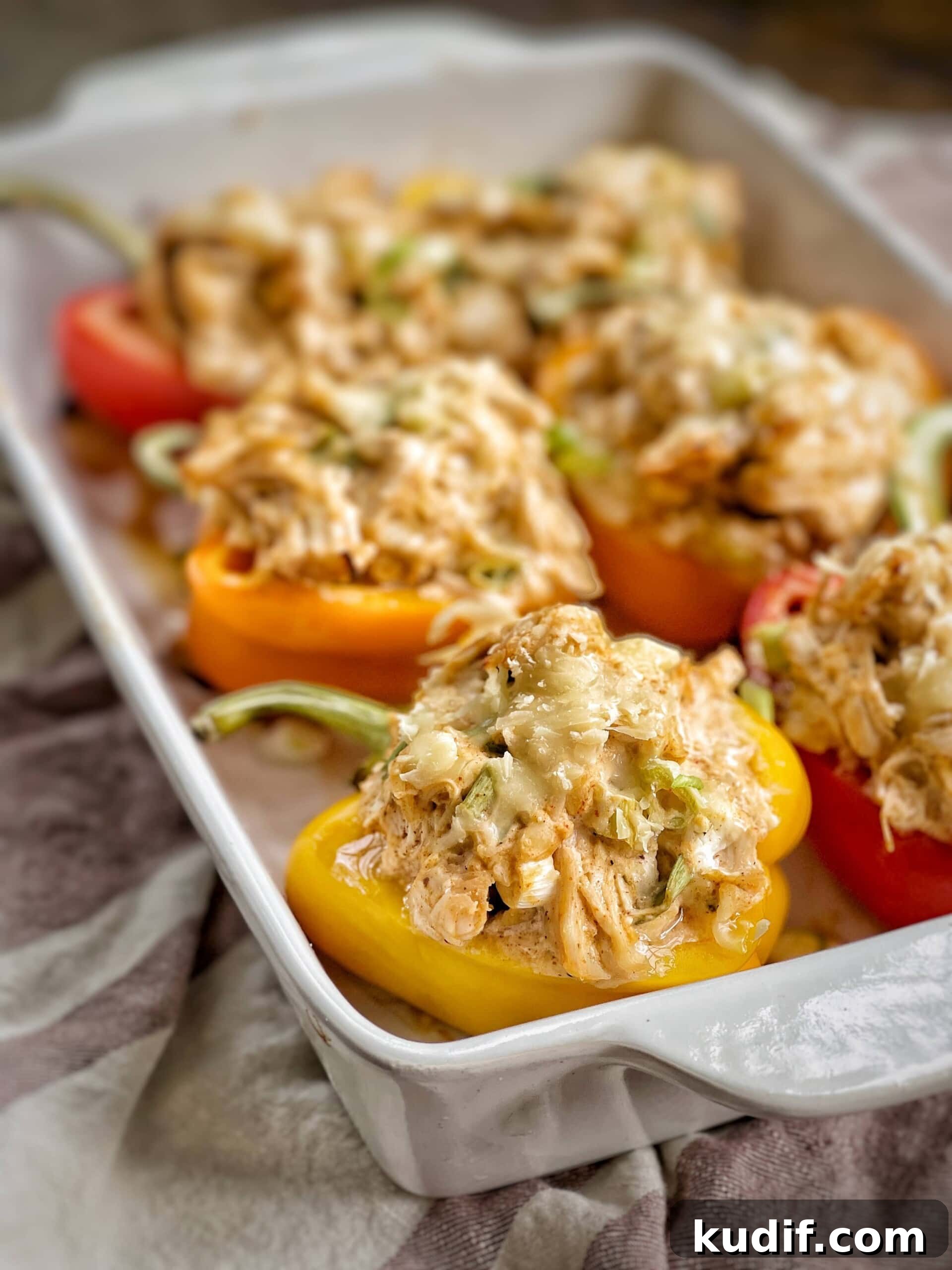 Creamy Chicken-Stuffed Peppers with Melted Cheese 12 stuffed peppers