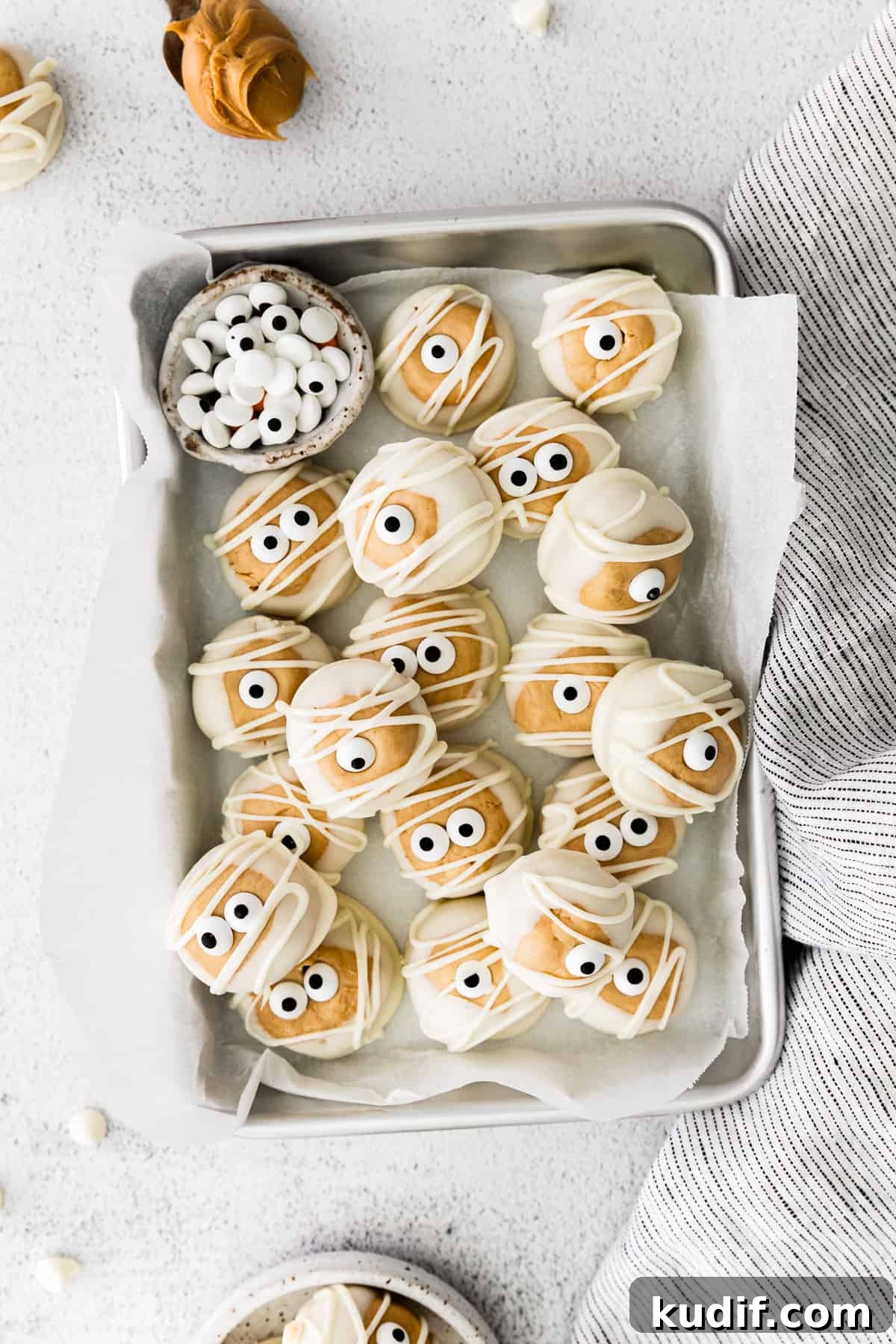 Spooky Halloween Sprinkle Cookies Recipe for Party Treats 12 Halloween White Chocolate Buckeyes
