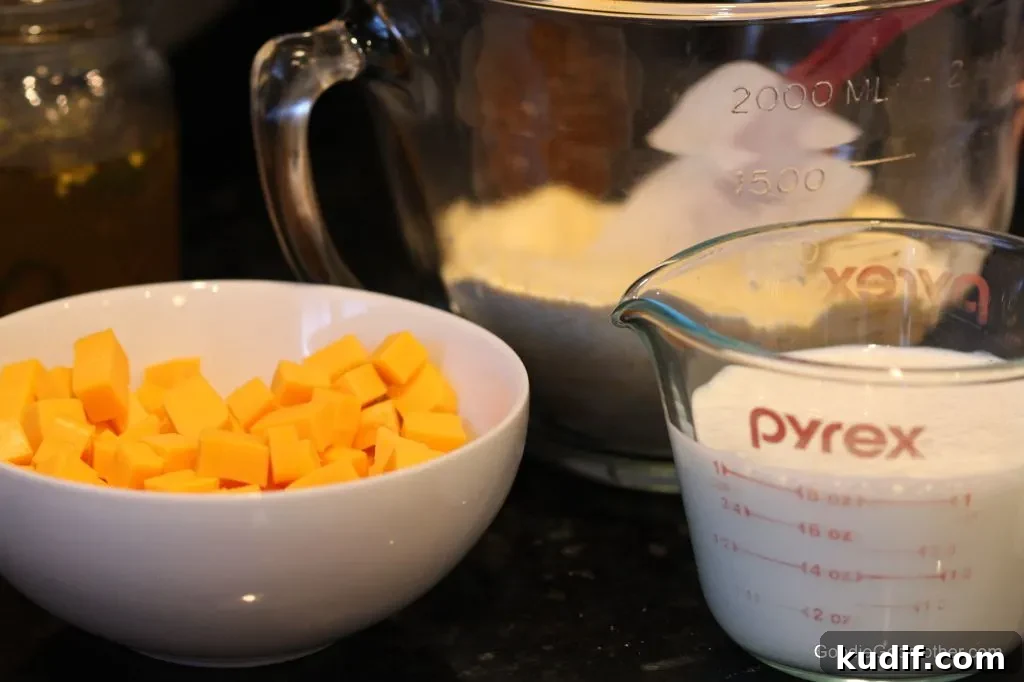 Smoked Cheddar & Candied Jalapeño Cornbread Recipe 3 Candied Jalapeno Cheddar Cornbread Prep