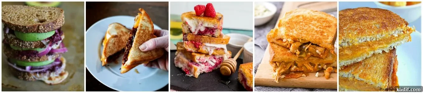 55 Gourmet Grilled Cheese Recipes to Elevate Your Sandwich Game 2 Grilled cheese collage